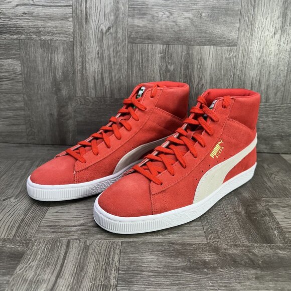 Puma Suede Mid 21 Men's size 10.5 High Risk Red Casual Shoes 380205-03 - Picture 3 of 8